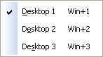 Virtual Desktops submenu