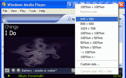 Resize Windows Media Player easily with a single click!