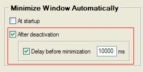 Minimize a window to tray automatically after deactivation