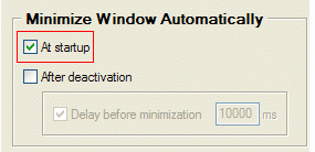 Minimize a window to tray automatically upon window