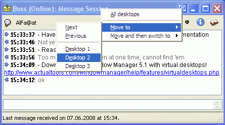 Moving instant messenger\