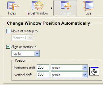 Position Settings for the My Computer folder